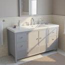 Bathroom Vanity With Separate Sink, Soft Close Doors And 4 Drawers by HouseOfZazla
