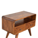 Solid Wood Curved Media Unit by HouseOfZazla