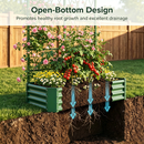 4x2x1FT Galvanized Raised Garden Bed with Arch Trellis