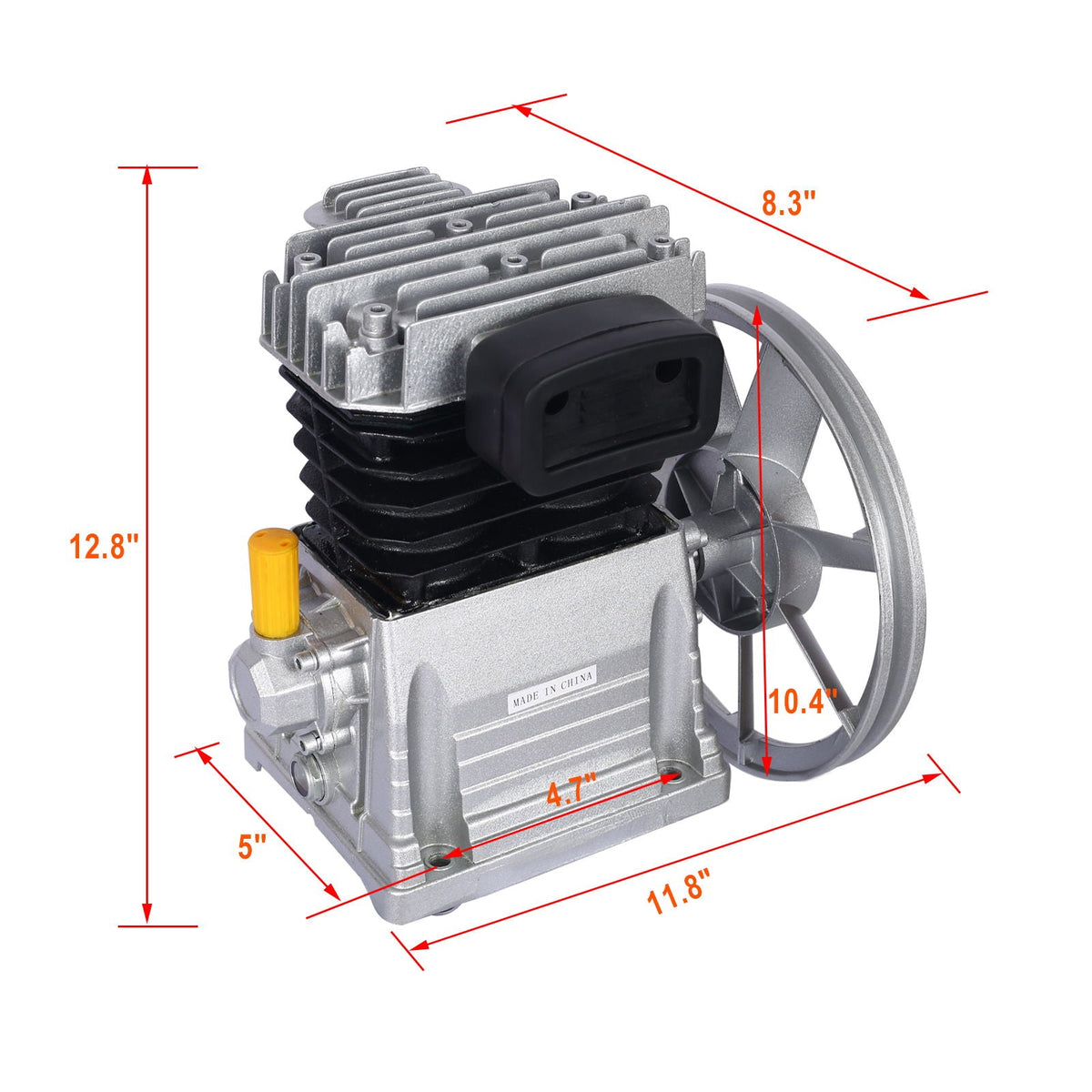 Piston 2Hp Air Compressor Head Pump 115Psi 1.5Kw - Silver, photo 4 of 12