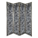 Room Divider, Herero 4 Panel Decorative Screen - Black by HouseOfZazla