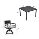 Outdoor Modern Dining Set, Chairs Sunbrella Cushioned And Dining Table With Umbrella Hole by Unique Piece Furniture