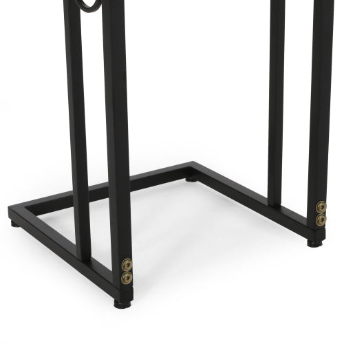 Essex Set of 2 Modern Black Metal End Tables, photo 10 of 10
