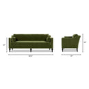 Josephine 84.5" Upholstered Modern Sofa, Olive