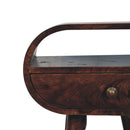 Circular Bedside Table With Open Slot - Walnut by Unique Piece Furniture