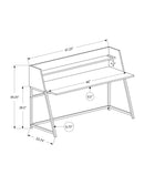 Computer Desk for Home Office with Marble Look and Storage Shelves by HouseOfZazla