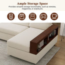 Sectional Sofa Upholstered Sofa Couch With Reversible Armrests For Living Room by HouseOfZazla