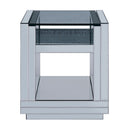 Nysa - 24" End Table - Mirrored & Faux Crystals