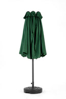 14.8 Ft Double Sided Outdoor Umbrella Rectangular Large with Crank (Dark Green)