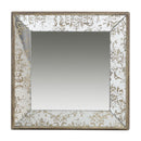Antique Rectangle Mirror With Floral Accents, Mirrored Display Tray, Hanging Wall Mirror by Unique Piece Furniture