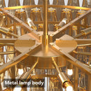 37" Extra Large 14-Light Gold Modern Round Chandelier