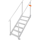Dock Ladder, 43''-51'' Adjustable Height, 6 Steps with Dual Handrails by HouseOfZazla