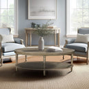 Bedford - Oval Coffee Table With Shelf - Natural by HouseOfZazla