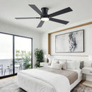 Low Profile Flush Mount Intergrated LED Ceiling Fan With Light And Reversible Quiet Motor by Unique Piece Furniture