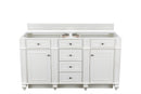 James Martin Bristol 60" Double Bathroom Vanity, Bright White
