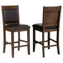 Dewey - Upholstered Counter Chair (Set of 2) - Walnut by HouseOfZazla