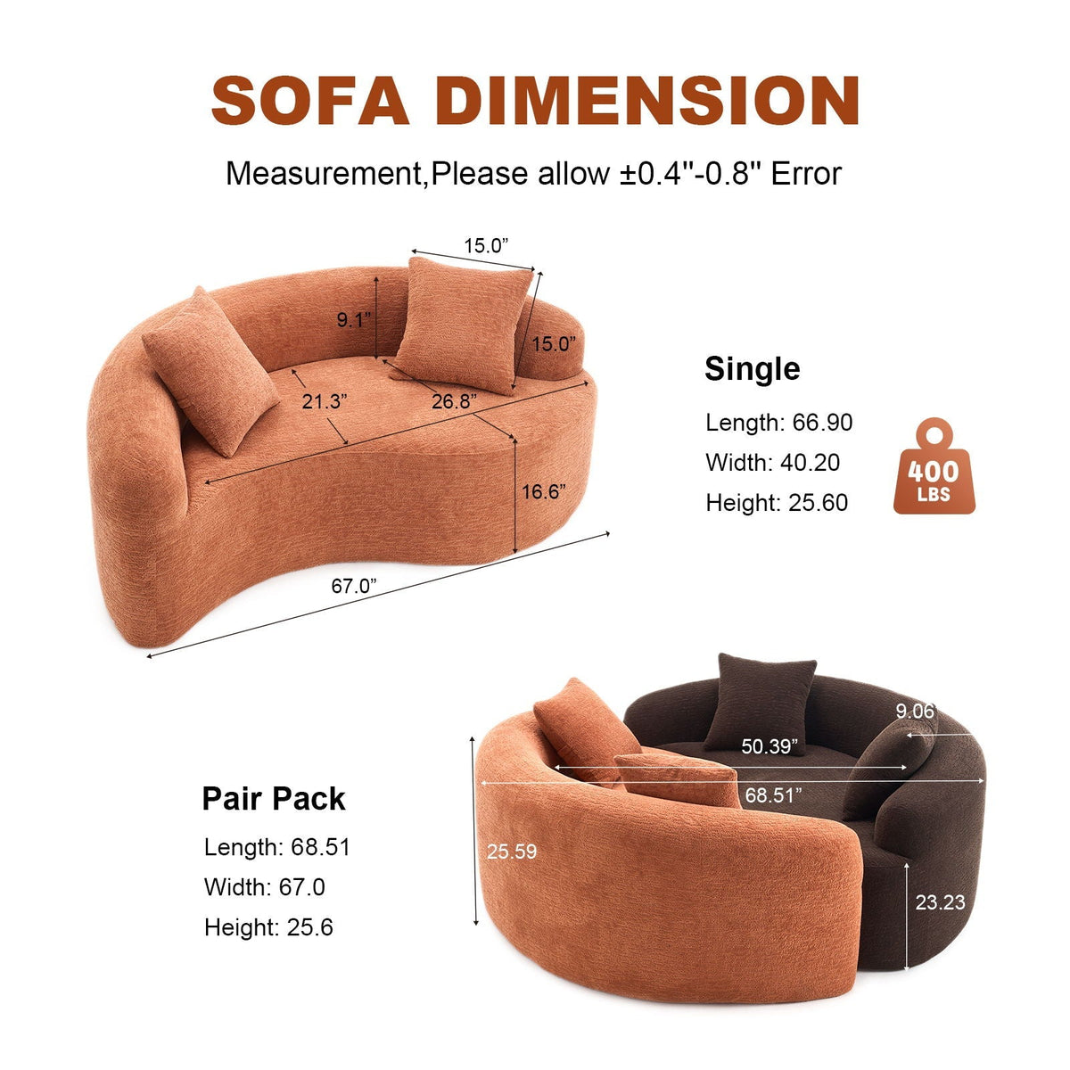 Tai Chi - Curved Dual Depth Loveseat, photo 6 of 12