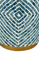 14" Round Accent Stool with Gold Base