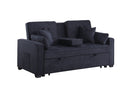 Cody II - 69.5"W Woven Fabric Convertible Sleeper Loveseat with Cup Holder by HouseOfZazla