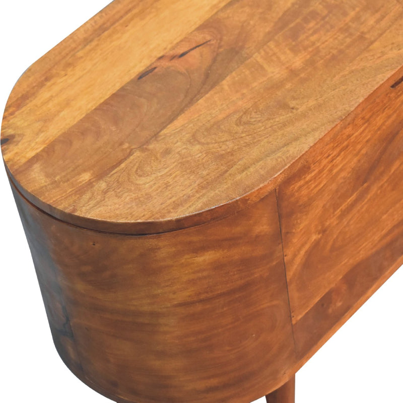 Solid Wood Chestnut Rounded Lid-Up Blanket Box, photo 7 of 10