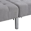 Sofa Bed Convertible Folding Lounge Couch Loveseat Sleeper Sofa Armrests Living Room Bedroom Apartment Reading Room - Light Gray
