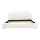 Upholstered Simple Modern Bedroom Bed With Curved Headboard