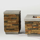 Outdoor Propane Tank Holder Fire Pit Cover Side Table - Sandstone by HouseOfZazla