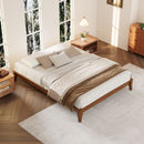 Solid Dry Bamboo Platform Bed Frame, With Slat Support by Unique Piece Furniture