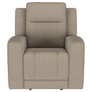 Slater - Upholstered Recliner Chair With Manual Recline - Taupe