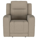 Slater - Upholstered Recliner Chair With Manual Recline - Taupe by HouseOfZazla