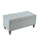 Upholstered Ottoman With Storage And Rivet Trim by Unique Piece Furniture
