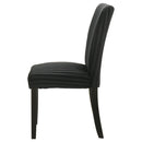 Dermott Upholstered Parson Dining Side Chair Black (Set of 2)