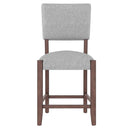Set of 4 Mid-Century Modern Linen Upholstered Bar Stools