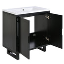 Bathroom Vanity Set With Sink, Combo Cabinet, Bathroom Storage Cabinet, Solid Wood Frame by HouseOfZazla