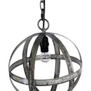 Metal Chandelier, Hanging Light Fixture With Adjustable Chain For Kitchen, Bulb Not Included - Gray by Unique Piece Furniture