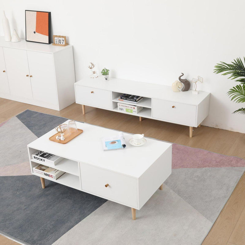 2 DRAWERS COFFEE  TABLE-1130
