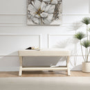 Comfort Double Bench Upholstered With X Crossed Legs by HouseOfZazla