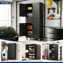 Metal Storage Cabinet with Two Drawers and Locking Doors by HouseOfZazla