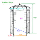 Metal Garden Arch Iron Garden Arbors Gazebo Dia High Birdcage Shape Pergola Pavilion For Wedding Ceremony