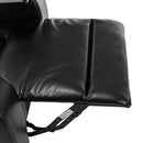 270 Degree Swivel PU Leather Power Recliner Individual Seat Home Theater Recliner with Comforable Backrest, Tray Table, Phone Holder, Cup Holder, USB Port, Hidden Arm Storage for Living Room, Black