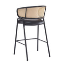 Ethan Indoor Metal Upholstered Barstool Set of 2