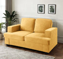 Modern Loveseat, Comfortable 2 Seater Couch With Deep Seating, Loose Back Cushions, Wide Arms by HouseOfZazla
