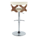 Gardenia - Mid Century Modern Adjustable Barstool With Swivel With Rounded T Footrest (Set of 2) by HouseOfZazla