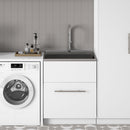 Metro - Laundry Cabinet & Faucet And Stainless Steel Sink by HouseOfZazla