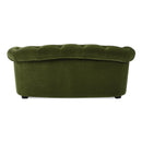 Kiki 36.5' Chesterfield Dog Sofa Bed, Medium, Olive Green Performance Velvet