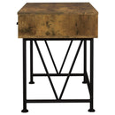 Analiese 2-piece Computer Desk Bookcase Set Rustic Nutmeg