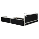 Queen Size Upholstered Platform Bed With 2 Reading Lights - White by HouseOfZazla
