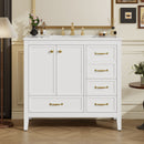 Elegant Vintage Bathroom Vanity With Sink and Soft Closing Drawers by HouseOfZazla