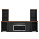 3-Piece TV Stand Set with Curved Side Cabinets for TVs Up to 70"