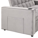 55.3" 4-1 Multi-functional Sofa Bed with Cup Holder and USB Port for Living Room or Apartments, Gray